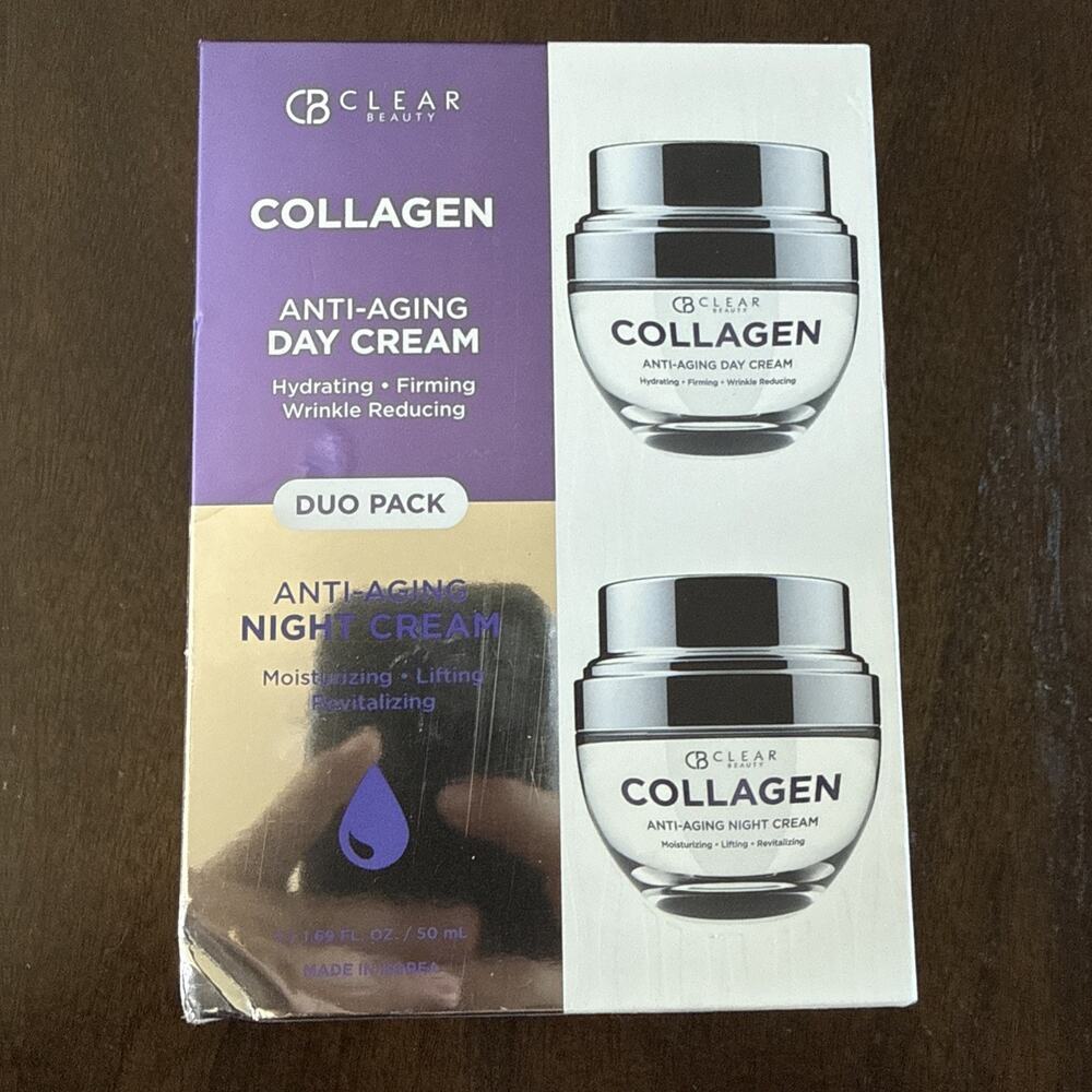 Clair Beauty Collagen Day/Night Moisturizer - Duo Set Value Pack
